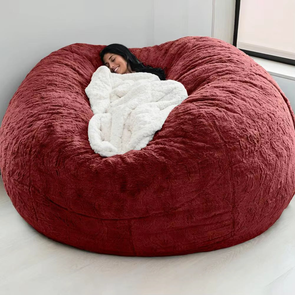 Useful Sofa Bean Bag Flexible Bean Bag Cover Anti-Fading Indoor Oversized Bean Bag Chair Cover Dust-Proof