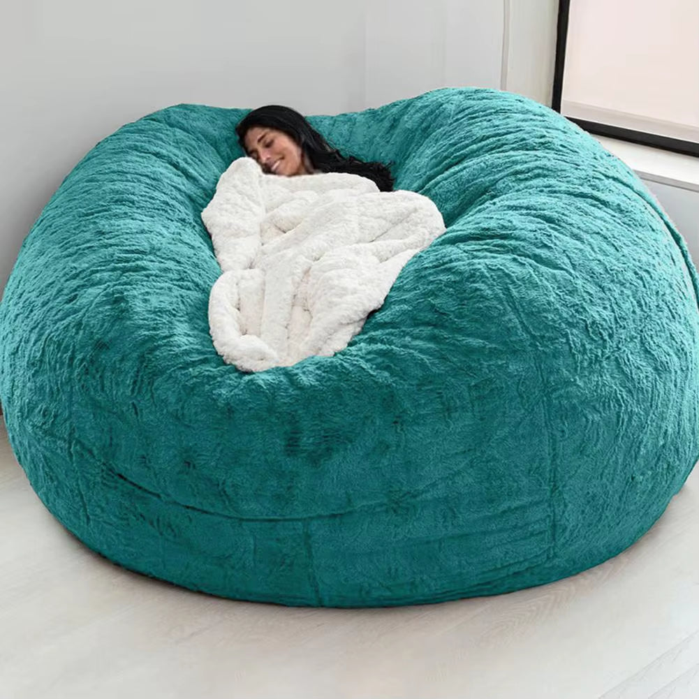 Useful Sofa Bean Bag Flexible Bean Bag Cover Anti-Fading Indoor Oversized Bean Bag Chair Cover Dust-Proof