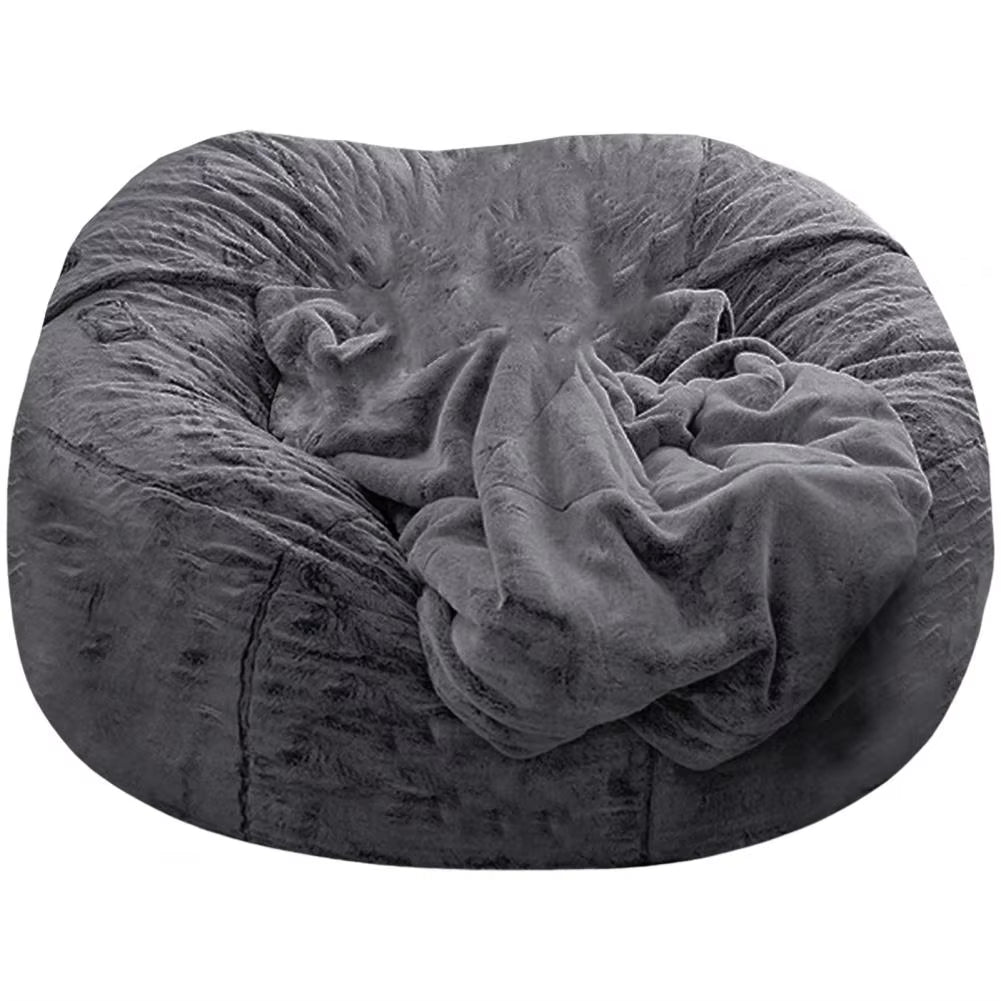 Useful Sofa Bean Bag Flexible Bean Bag Cover Anti-Fading Indoor Oversized Bean Bag Chair Cover Dust-Proof