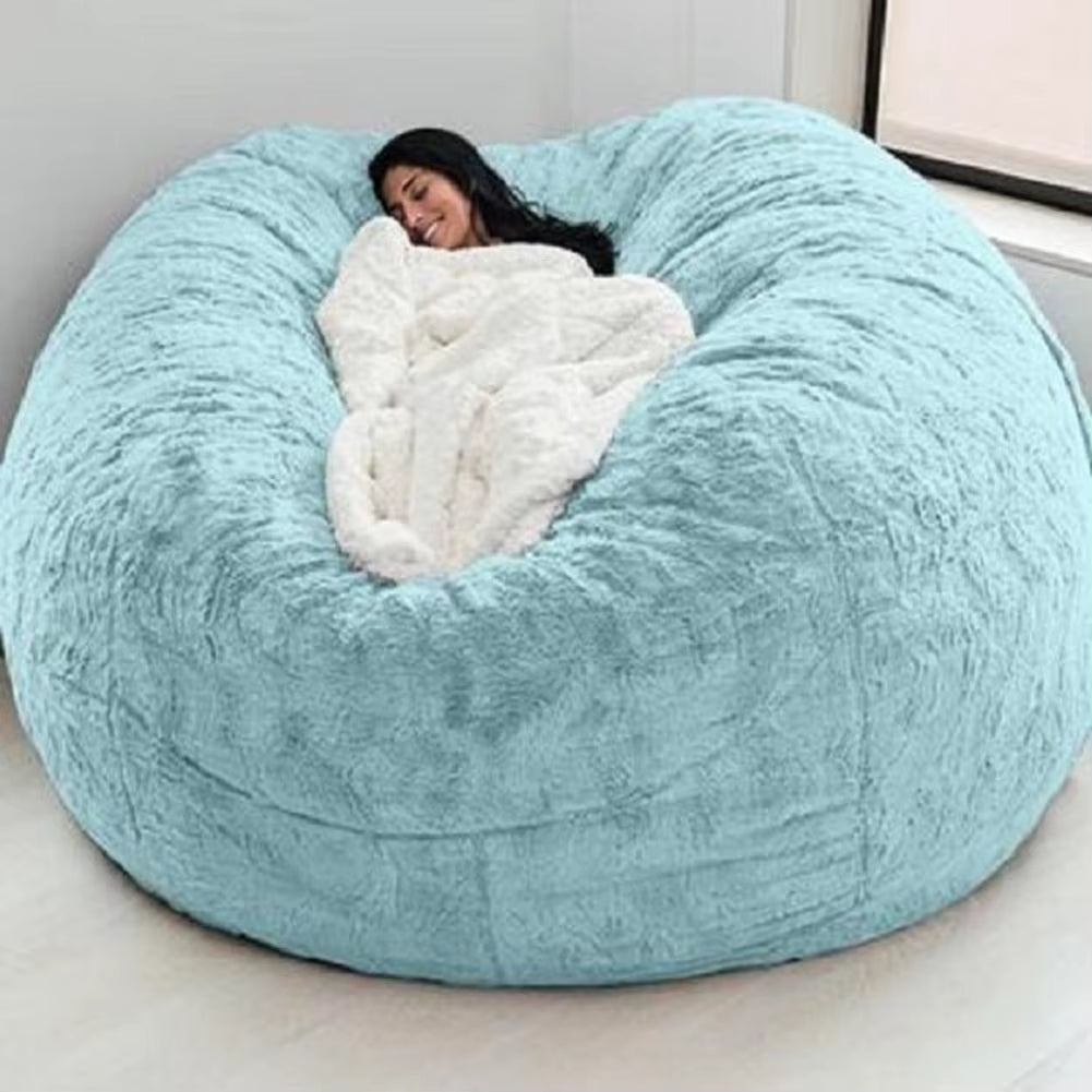 Useful Sofa Bean Bag Flexible Bean Bag Cover Anti-Fading Indoor Oversized Bean Bag Chair Cover Dust-Proof